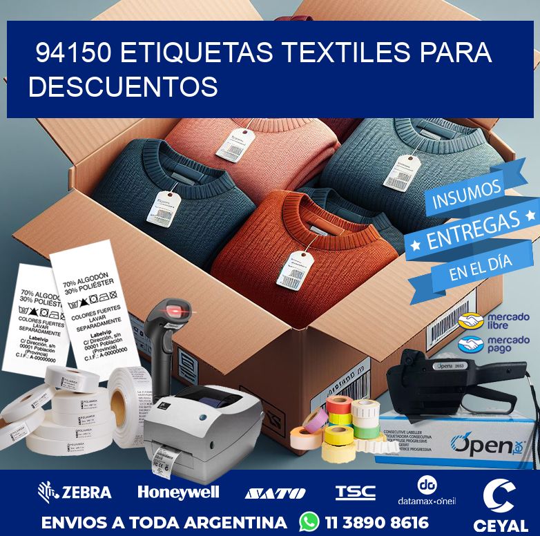 94150 ETIQUETAS TEXTILES PARA DESCUENTOS