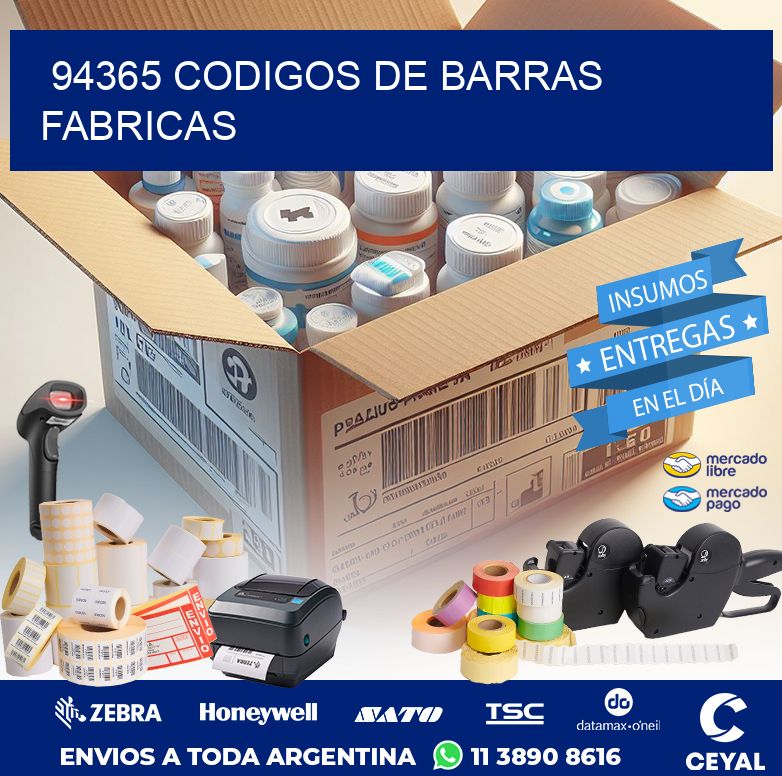 94365 CODIGOS DE BARRAS FABRICAS