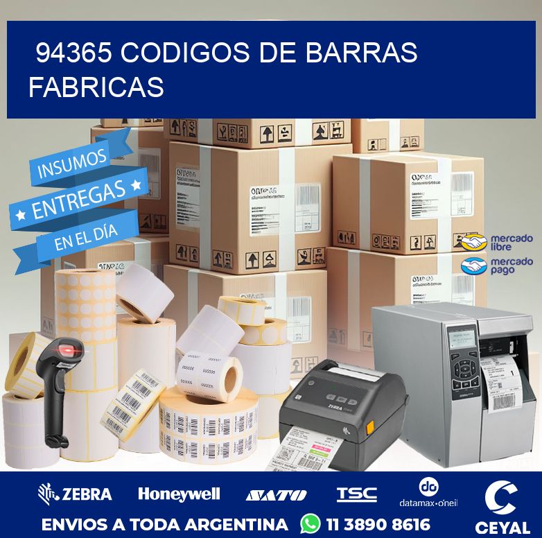 94365 CODIGOS DE BARRAS FABRICAS