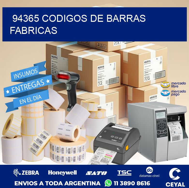 94365 CODIGOS DE BARRAS FABRICAS