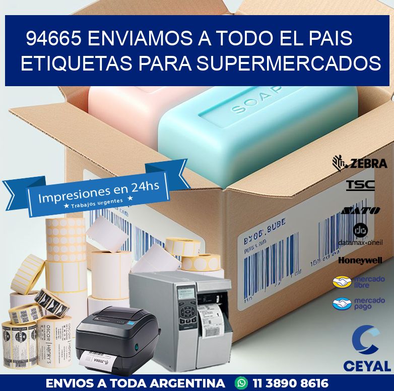 94665 ENVIAMOS A TODO EL PAIS ETIQUETAS PARA SUPERMERCADOS