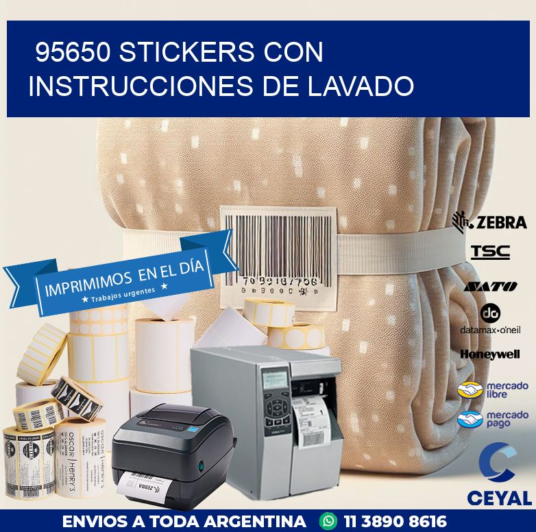 95650 STICKERS CON INSTRUCCIONES DE LAVADO