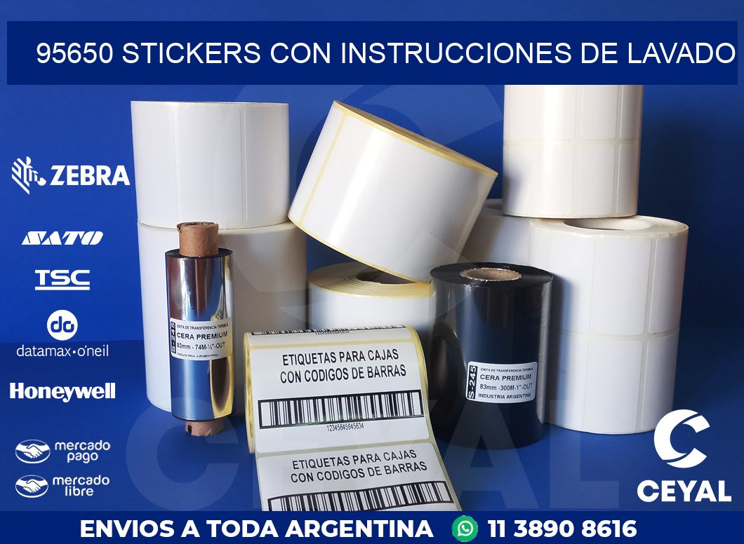 95650 STICKERS CON INSTRUCCIONES DE LAVADO