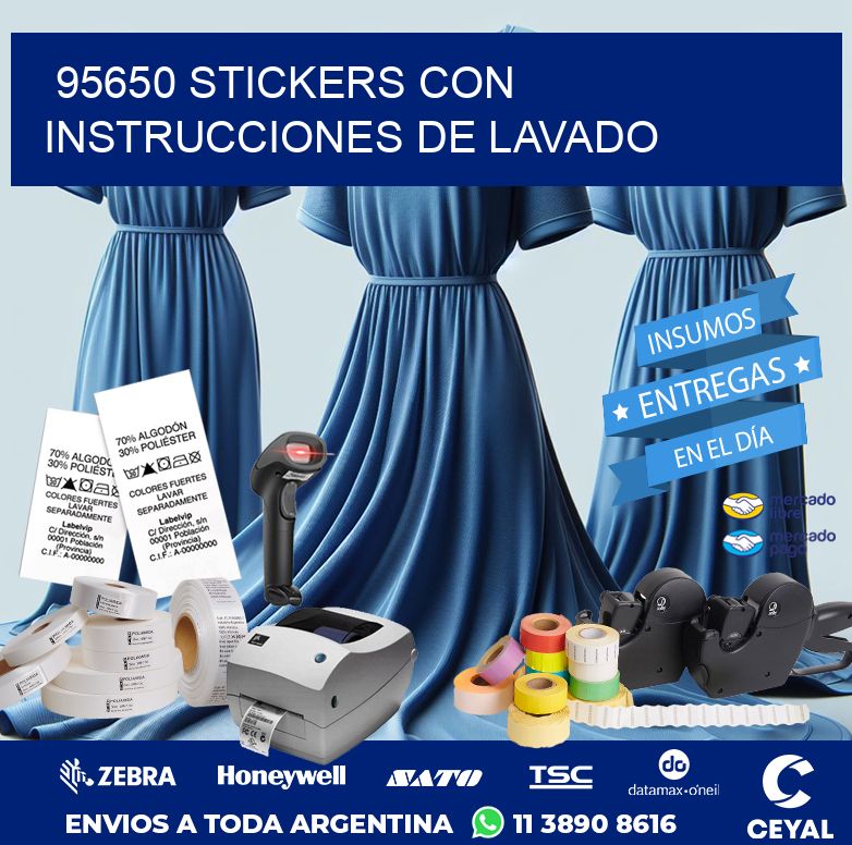95650 STICKERS CON INSTRUCCIONES DE LAVADO