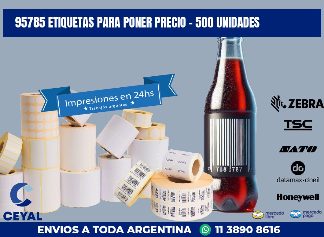 95785 ETIQUETAS PARA PONER PRECIO - 500 UNIDADES
