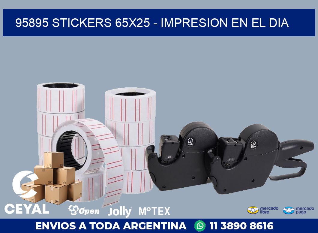 95895 STICKERS 65x25 - IMPRESION EN EL DIA