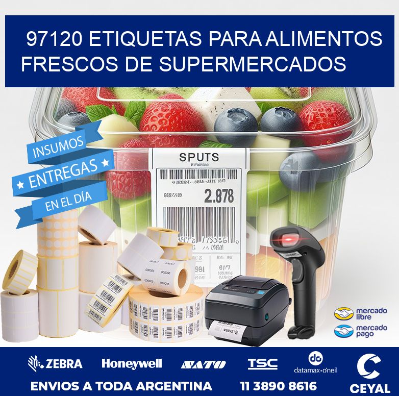 97120 ETIQUETAS PARA ALIMENTOS FRESCOS DE SUPERMERCADOS