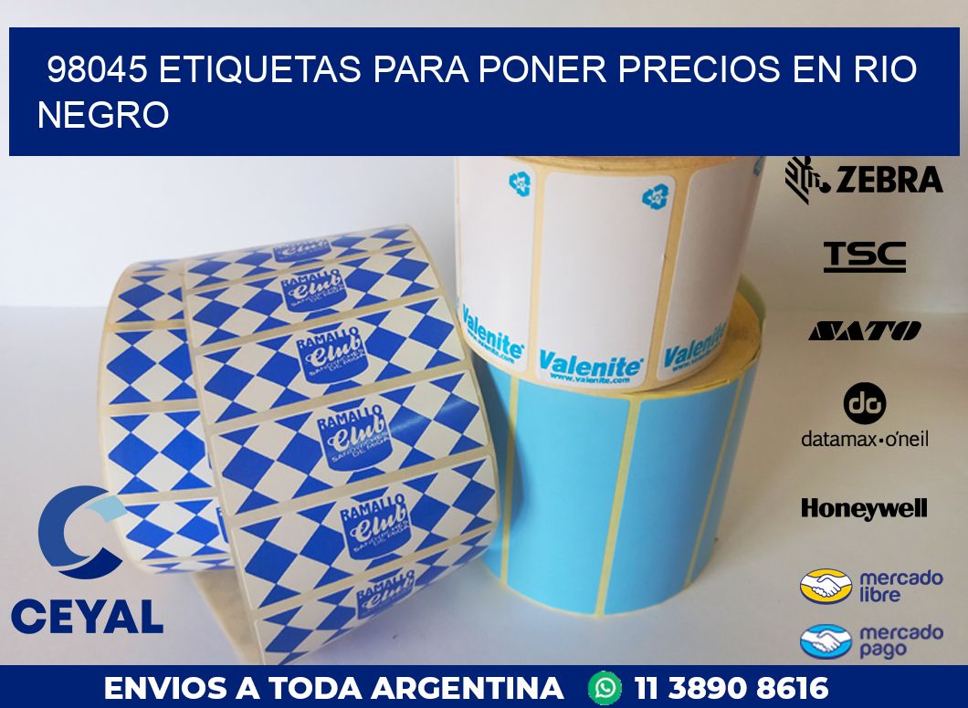 98045 ETIQUETAS PARA PONER PRECIOS EN RIO NEGRO