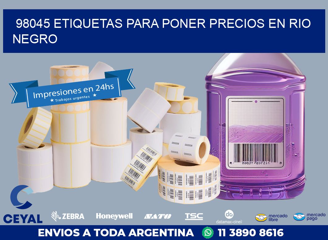 98045 ETIQUETAS PARA PONER PRECIOS EN RIO NEGRO