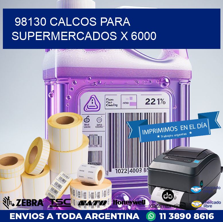 98130 CALCOS PARA SUPERMERCADOS X 6000