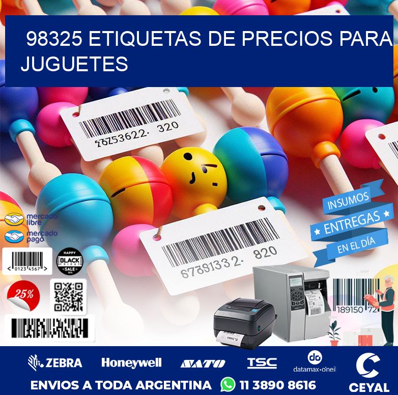 98325 ETIQUETAS DE PRECIOS PARA JUGUETES