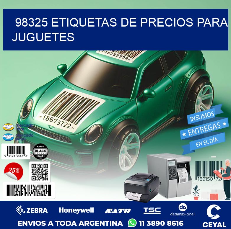 98325 ETIQUETAS DE PRECIOS PARA JUGUETES