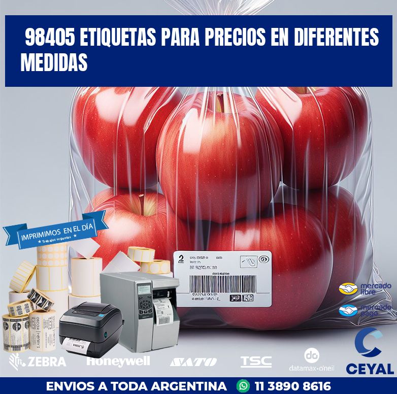 98405 ETIQUETAS PARA PRECIOS EN DIFERENTES MEDIDAS