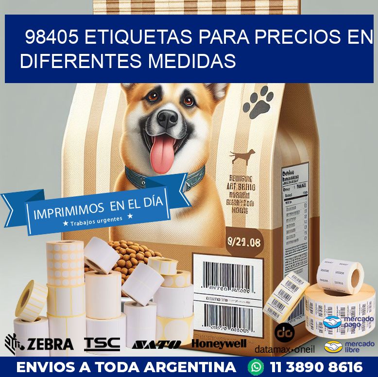 98405 ETIQUETAS PARA PRECIOS EN DIFERENTES MEDIDAS