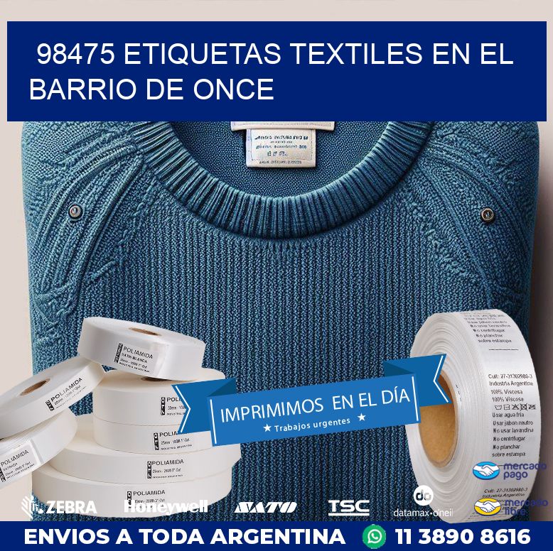 98475 ETIQUETAS TEXTILES EN EL BARRIO DE ONCE