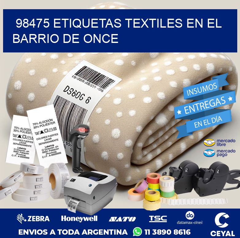 98475 ETIQUETAS TEXTILES EN EL BARRIO DE ONCE