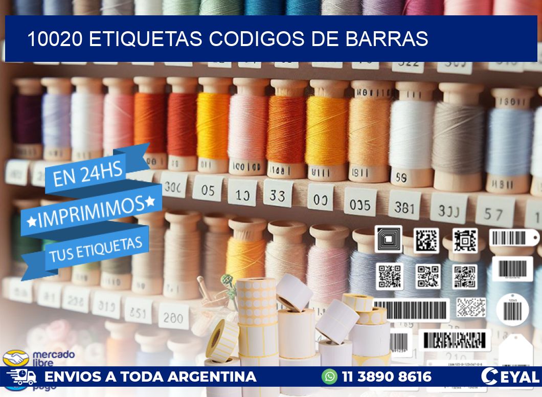 10020 etiquetas codigos de barras