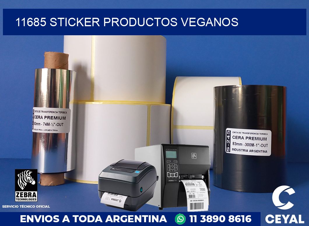 11685 STICKER PRODUCTOS VEGANOS