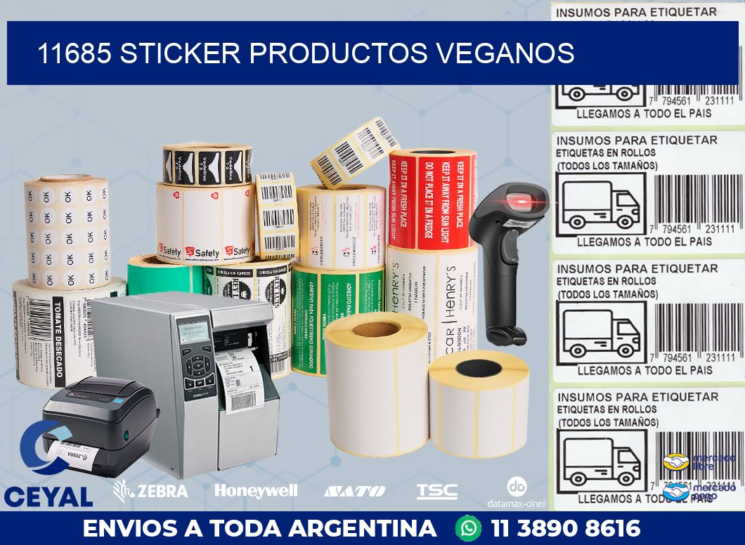 11685 STICKER PRODUCTOS VEGANOS
