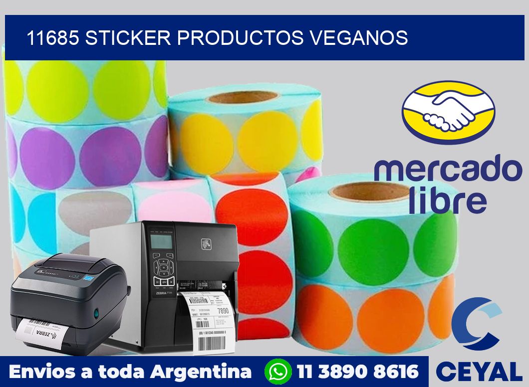 11685 STICKER PRODUCTOS VEGANOS