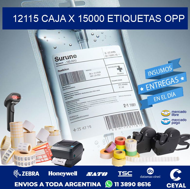 12115 CAJA X 15000 ETIQUETAS OPP