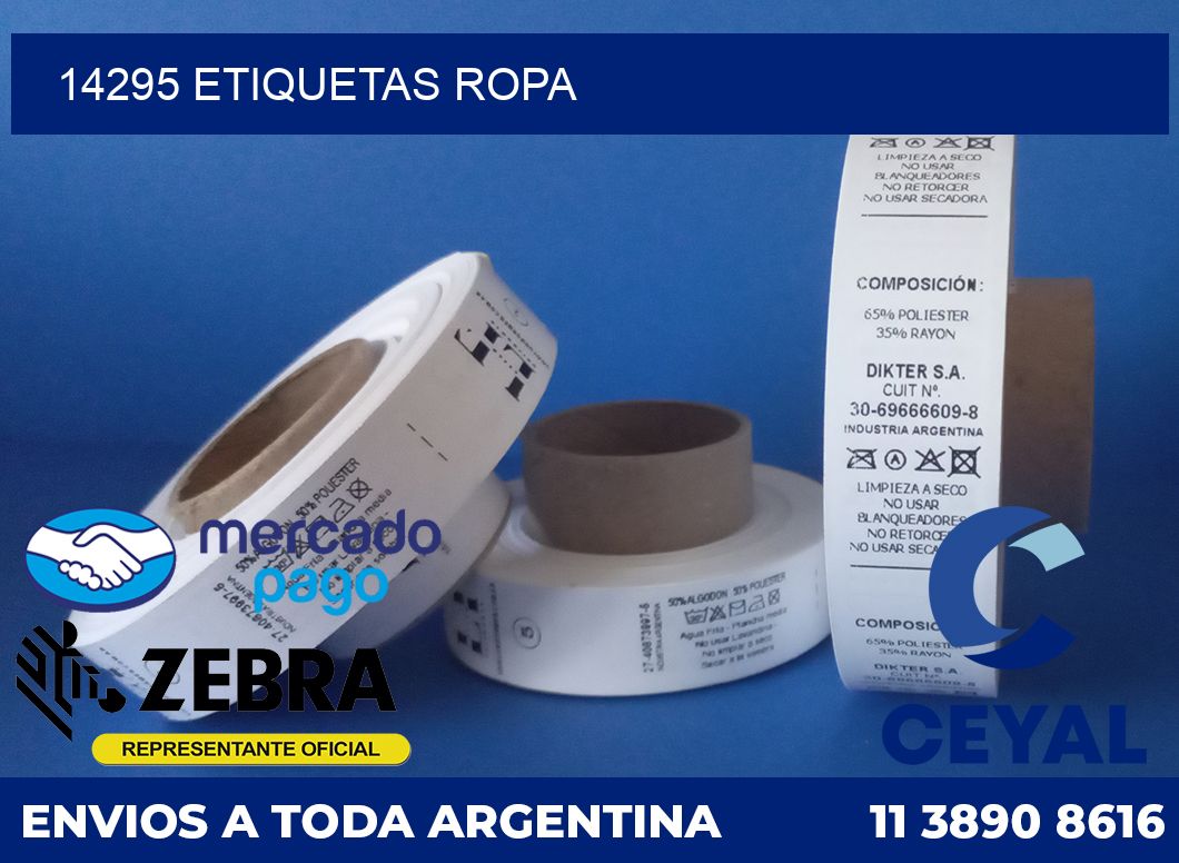 14295 ETIQUETAS ROPA