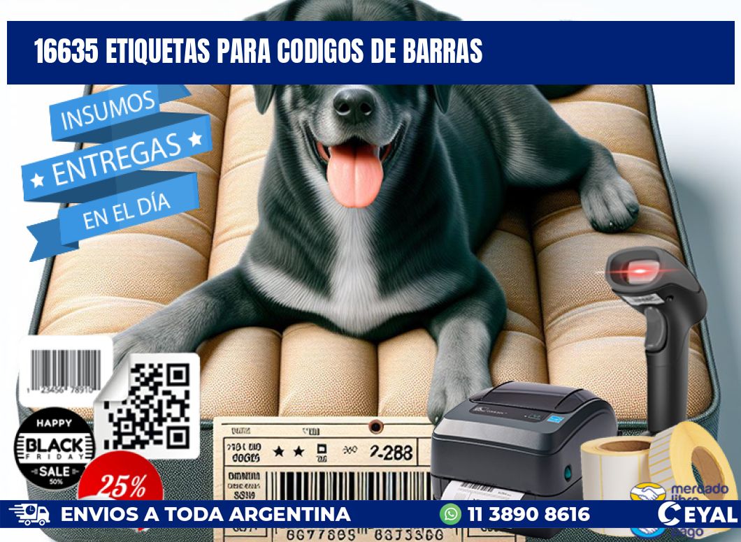 16635 ETIQUETAS PARA CODIGOS DE BARRAS