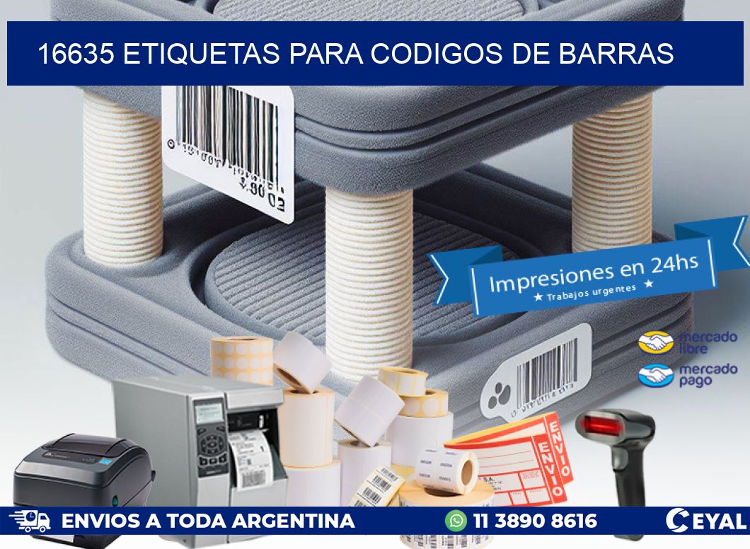 16635 ETIQUETAS PARA CODIGOS DE BARRAS