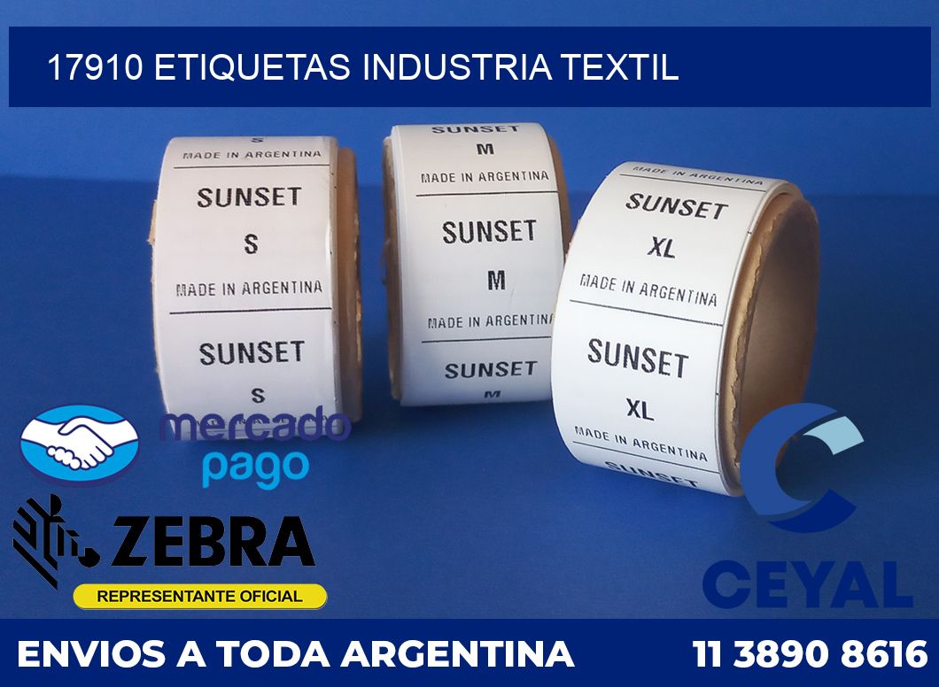 17910 ETIQUETAS INDUSTRIA TEXTIL