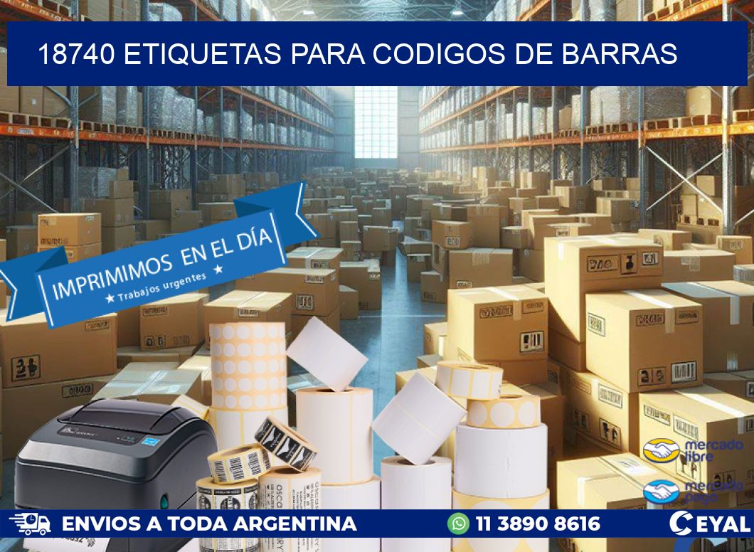 18740 ETIQUETAS PARA CODIGOS DE BARRAS
