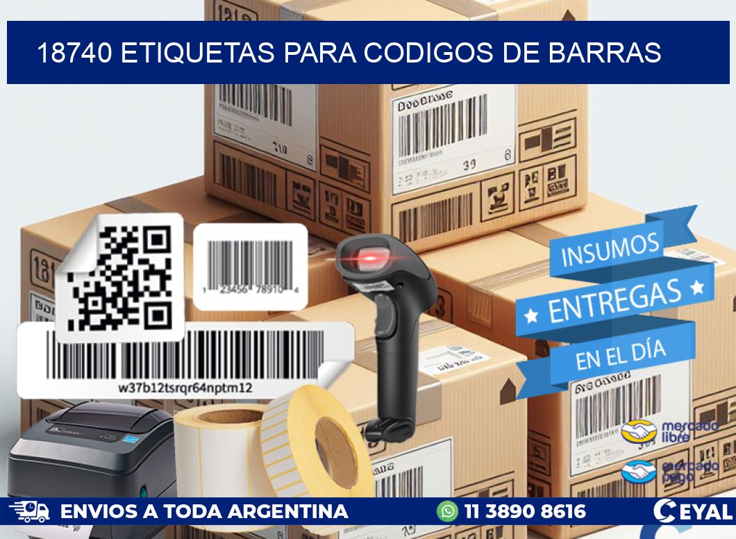 18740 ETIQUETAS PARA CODIGOS DE BARRAS