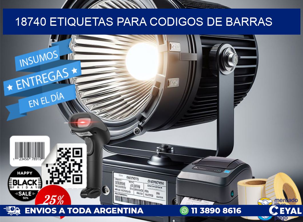 18740 ETIQUETAS PARA CODIGOS DE BARRAS