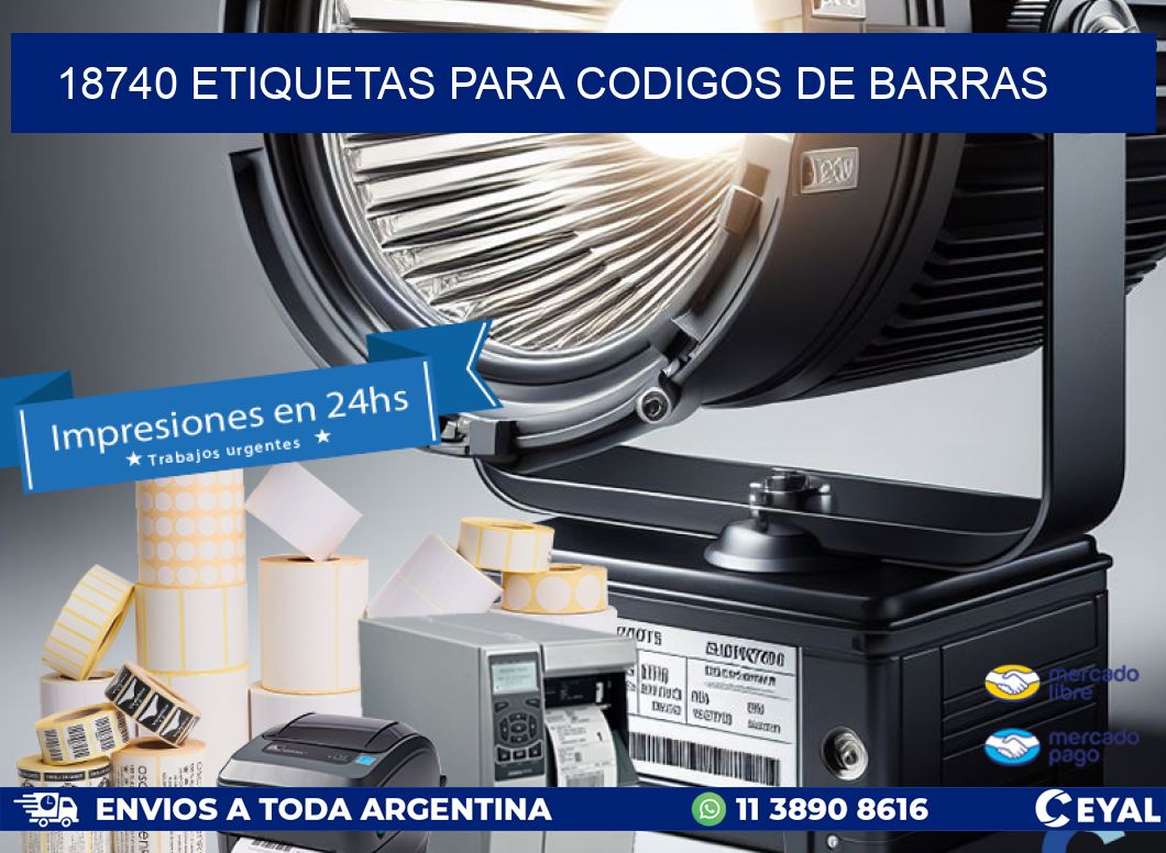 18740 ETIQUETAS PARA CODIGOS DE BARRAS