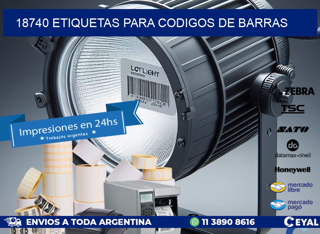 18740 ETIQUETAS PARA CODIGOS DE BARRAS