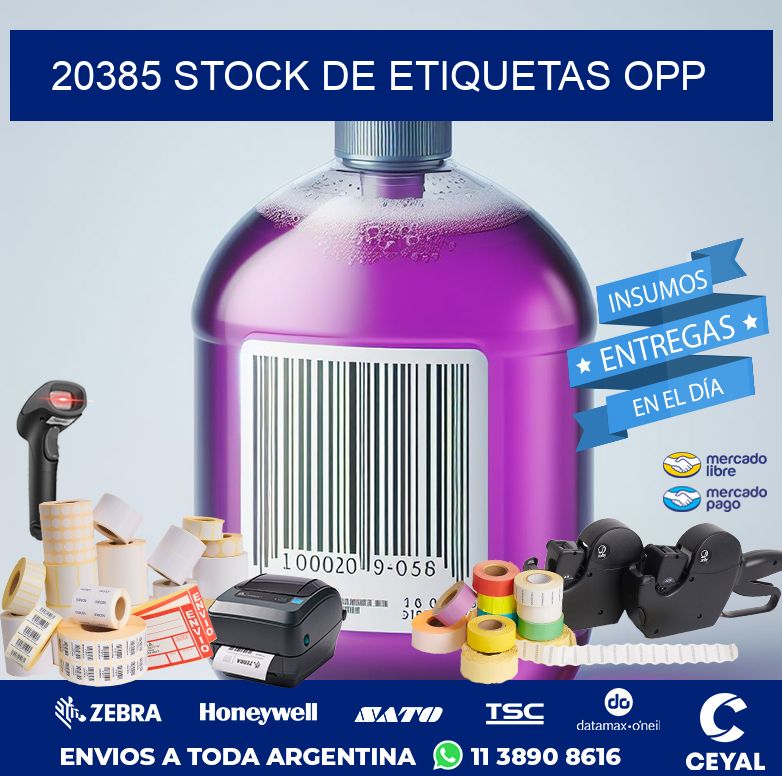 20385 STOCK DE ETIQUETAS OPP