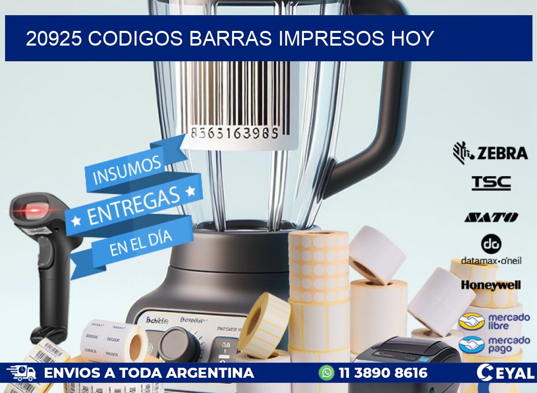 20925 codigos barras impresos hoy