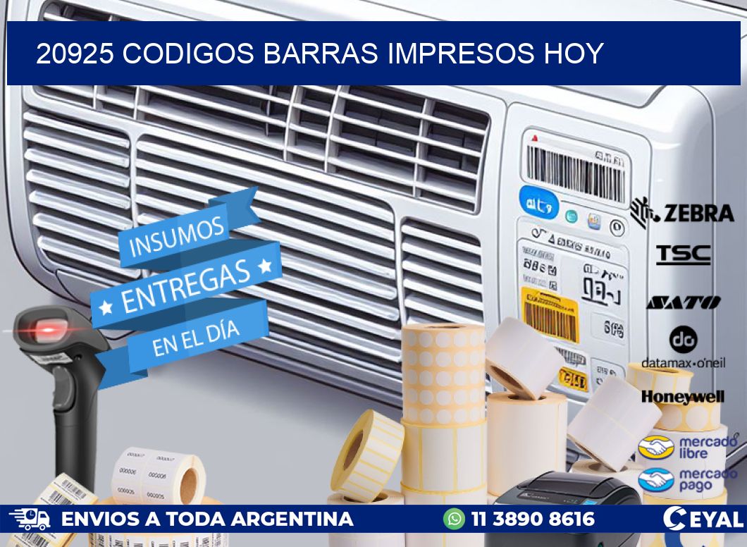 20925 codigos barras impresos hoy