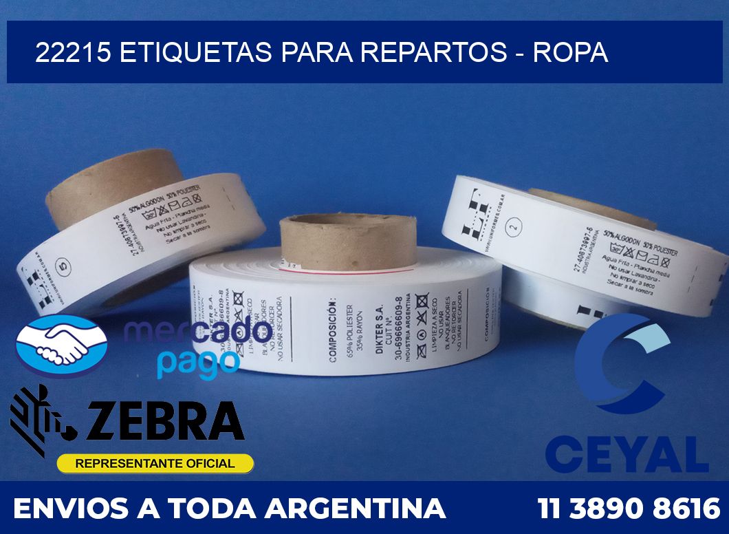 22215 ETIQUETAS PARA REPARTOS - ROPA