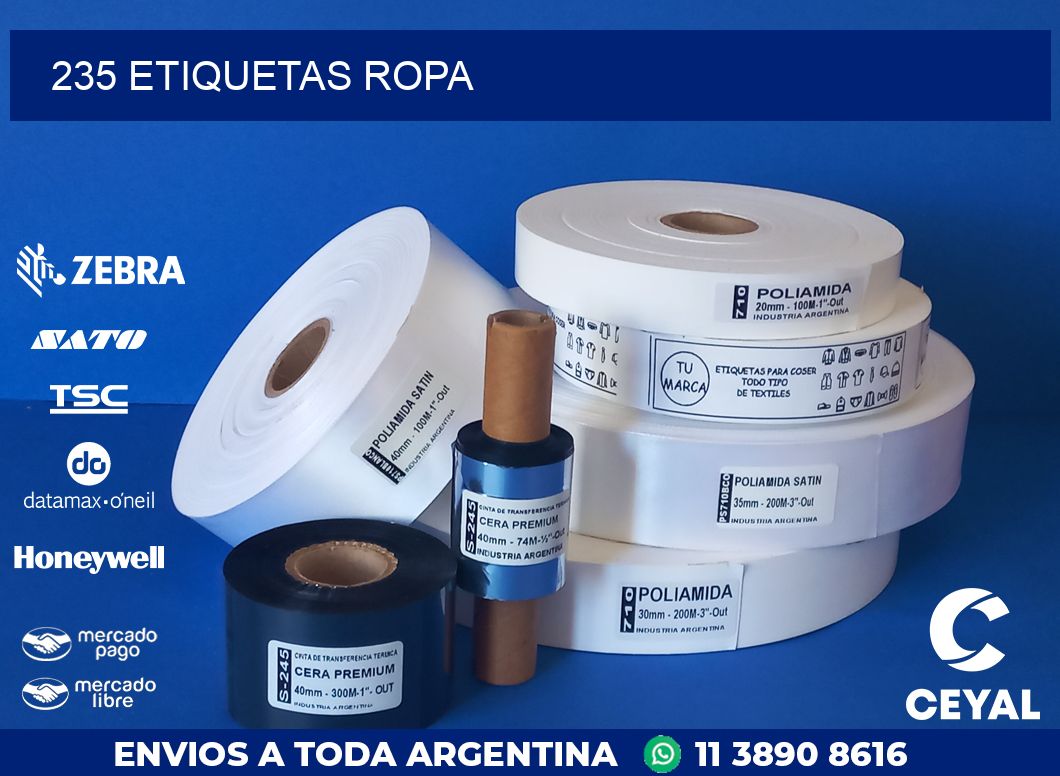 235 ETIQUETAS ROPA