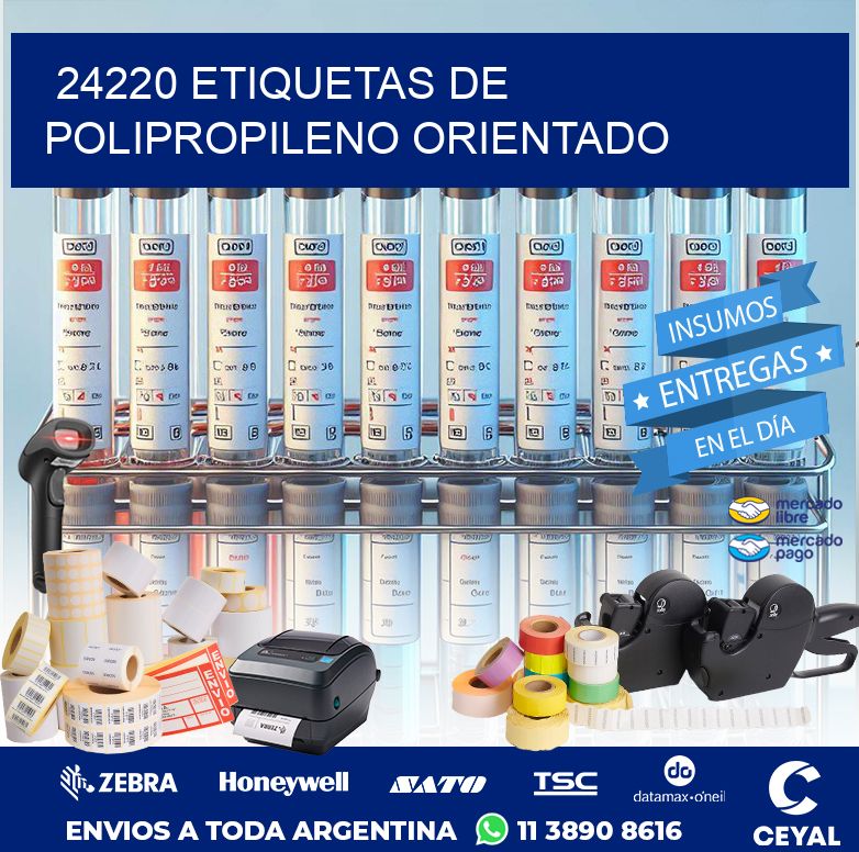 24220 ETIQUETAS DE POLIPROPILENO ORIENTADO