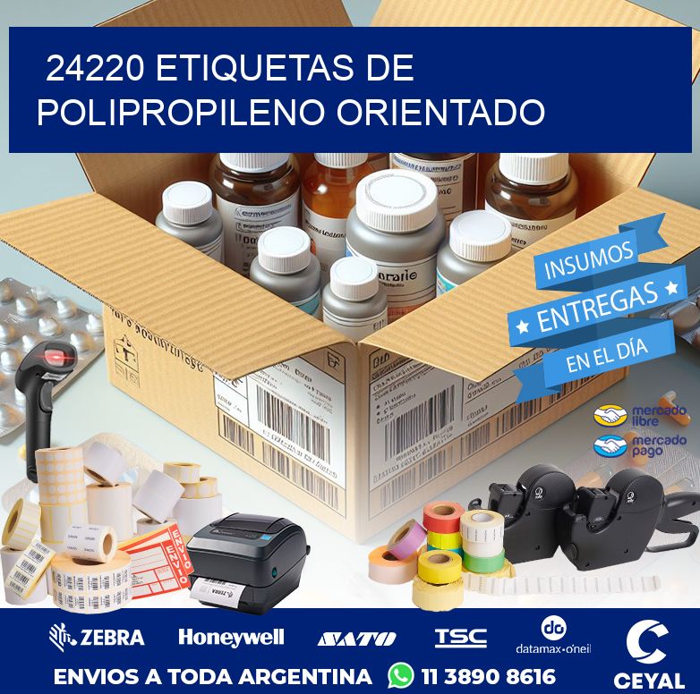 24220 ETIQUETAS DE POLIPROPILENO ORIENTADO