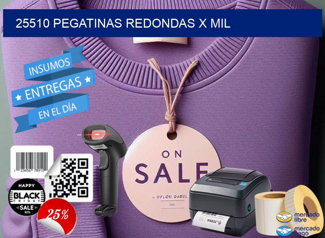 25510 PEGATINAS REDONDAS X MIL