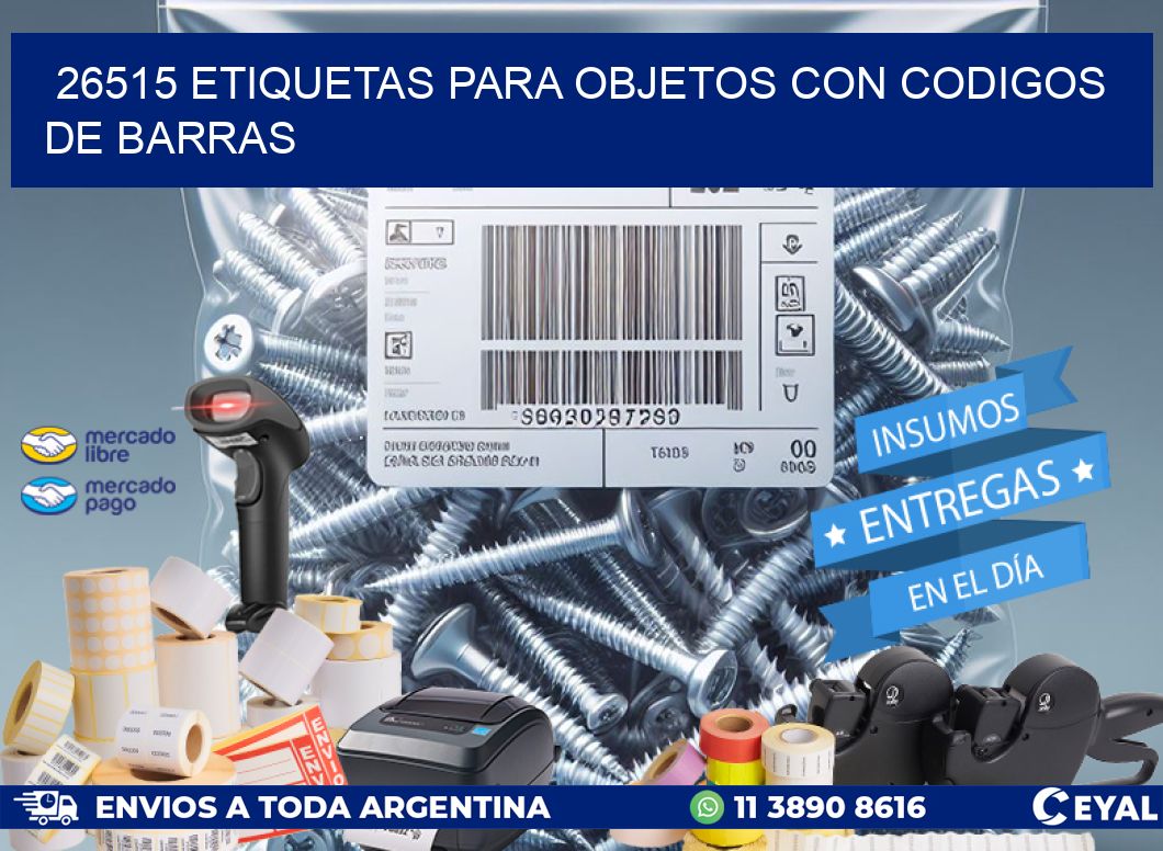 26515 ETIQUETAS PARA OBJETOS CON CODIGOS DE BARRAS