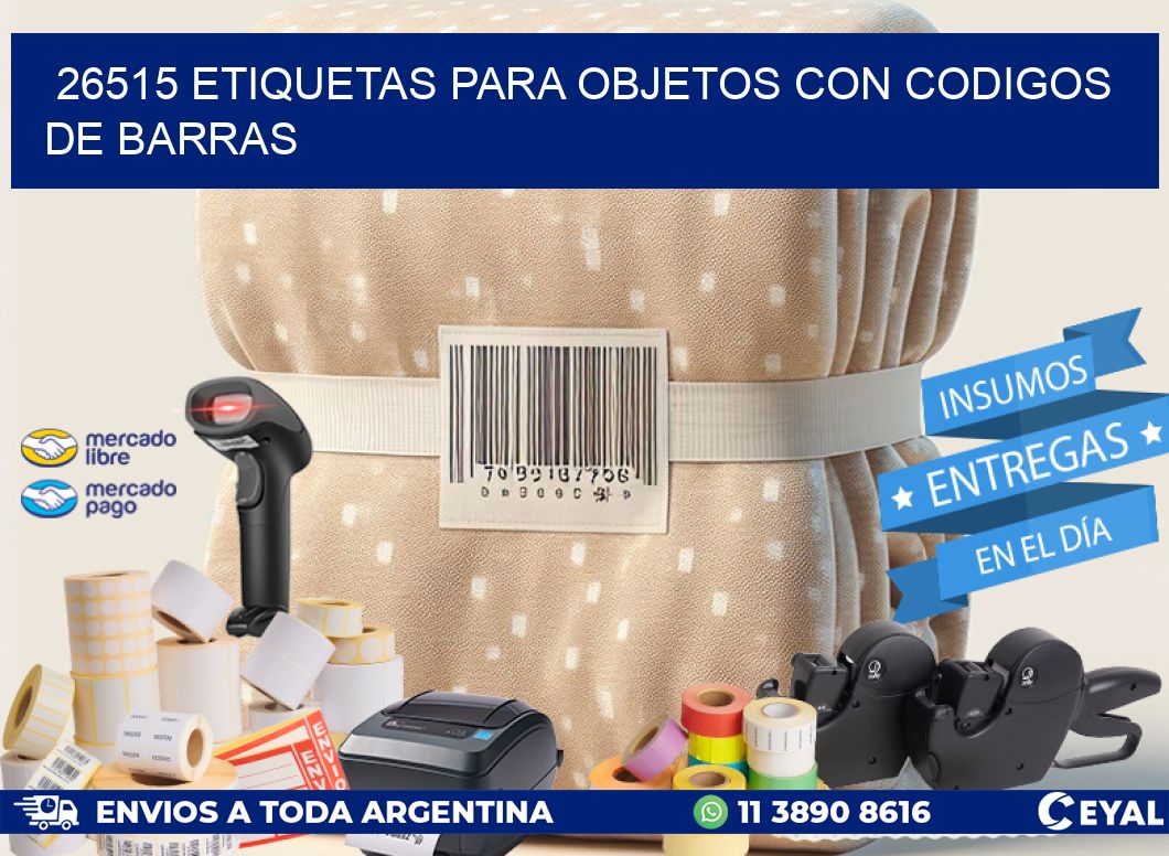 26515 ETIQUETAS PARA OBJETOS CON CODIGOS DE BARRAS