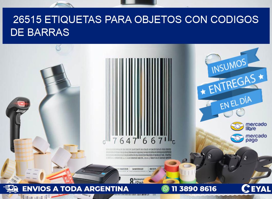 26515 ETIQUETAS PARA OBJETOS CON CODIGOS DE BARRAS
