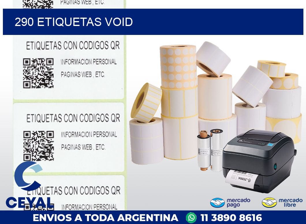 290 ETIQUETAS VOID