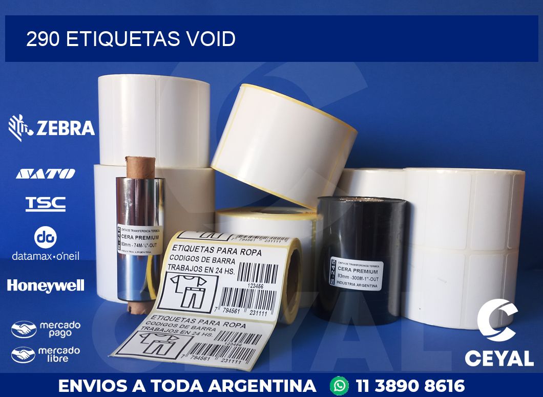 290 ETIQUETAS VOID