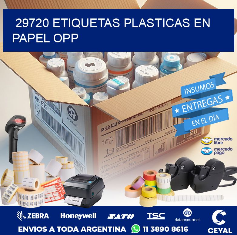29720 ETIQUETAS PLASTICAS EN PAPEL OPP