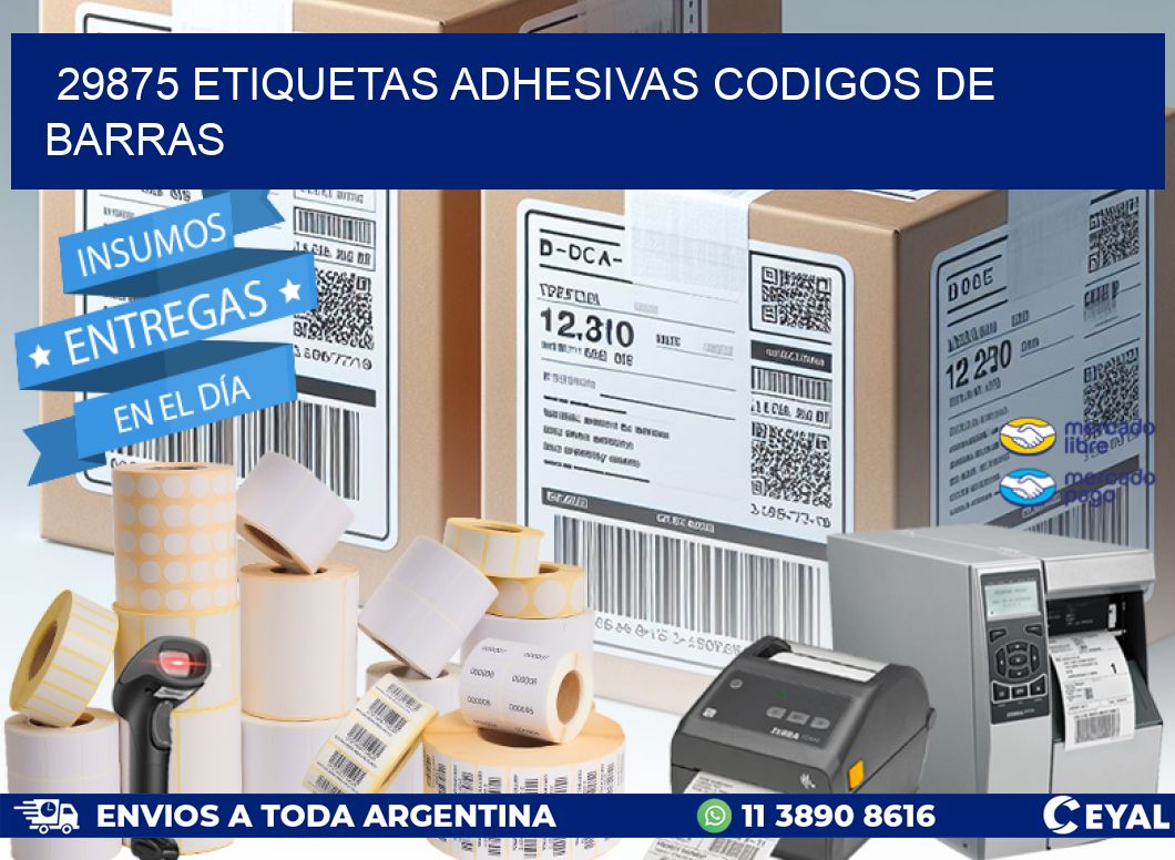 29875 ETIQUETAS ADHESIVAS CODIGOS DE BARRAS