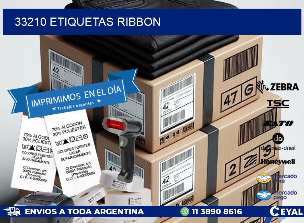 33210 ETIQUETAS RIBBON